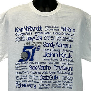 Las Vegas 51s T Shirt MiLB Aviators Stars Baseball Alien White Mens XL X-Large